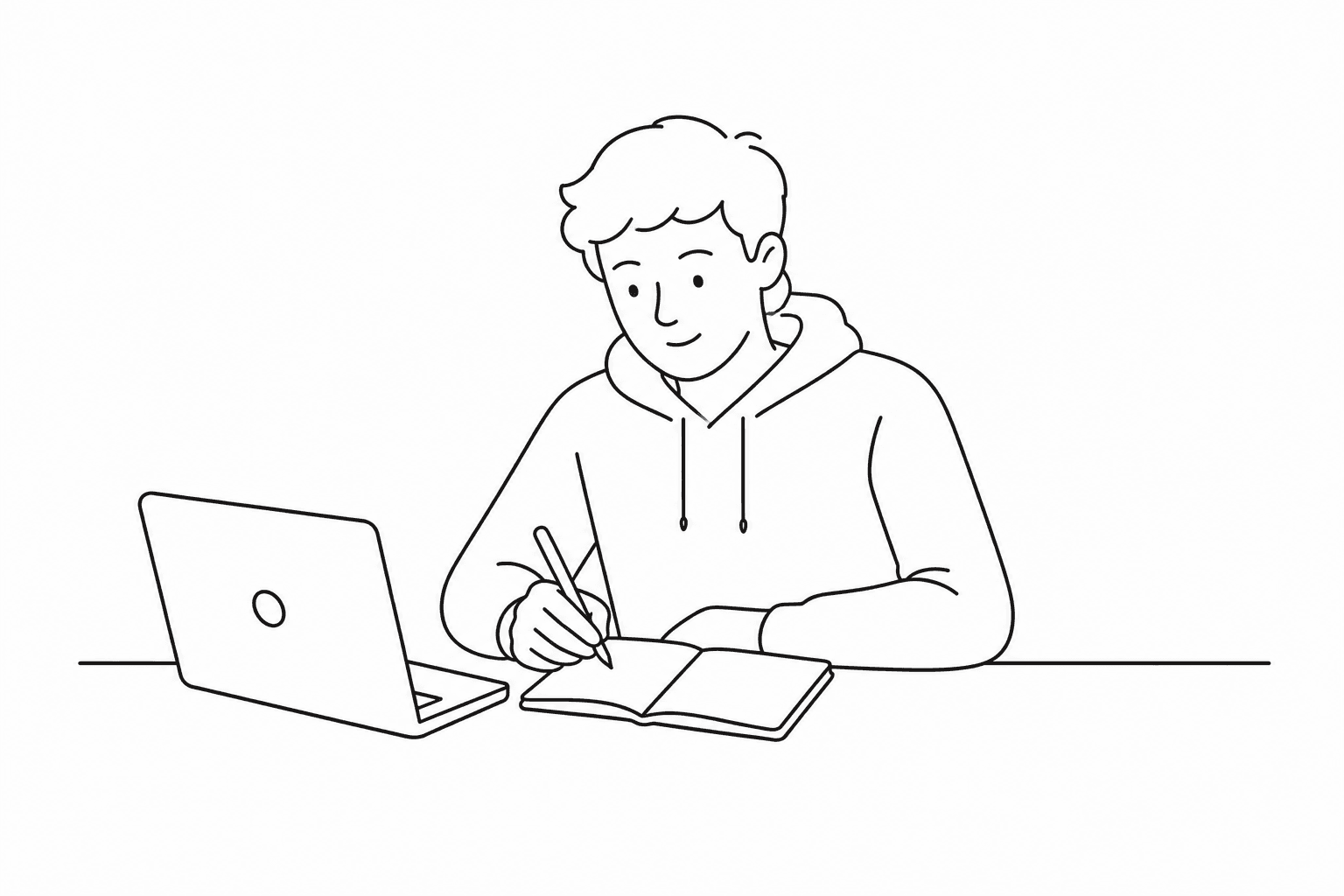A student studying with spaced repetition flashcards